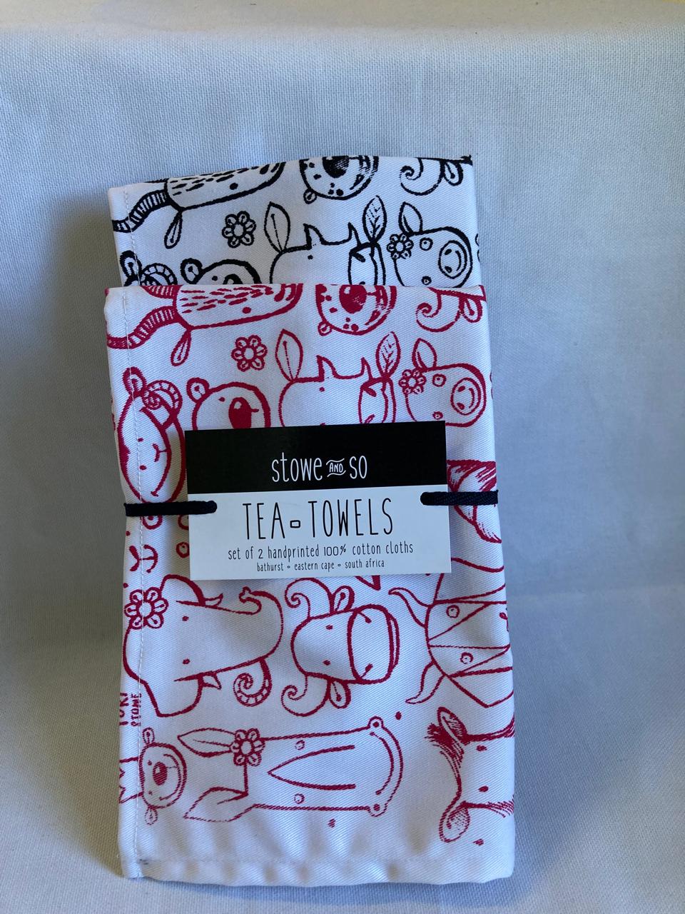 Party Animals Tea Towel set
