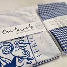 Load image into Gallery viewer, Save the Whale, EC, Tea Towel Set. Gingham.
